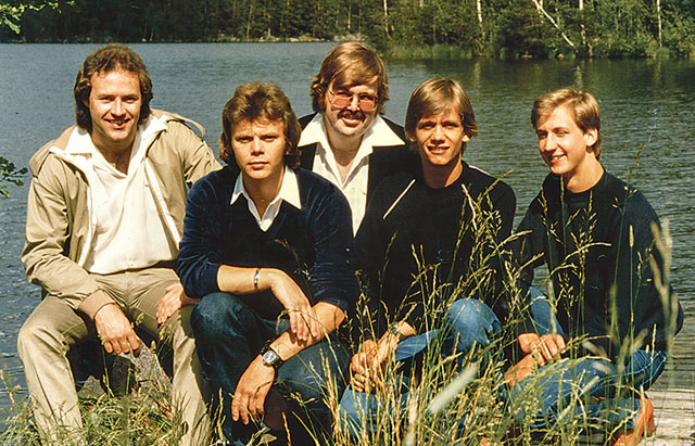 Bandet Blue Berrys firar 40-årsjubileum i år. Från vänster Kent Strö?mberg, Jan Palm, Jimi Wildrot, Per Gustavsson och Lars Örtegren. Bild: PRIVAT